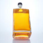 750ml Glass Bottle for Gin Rum Brandy Custom Shape and Cork Stopper Base