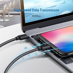 TPE 480Mbps PD 20V 60W 3A Quick Charge USB C To USB C Cable