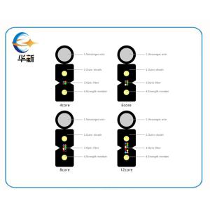 China 1 2 4 Core Fiber FTTH Indoor Drop Cable 1000meters G.657A LSZH Single Mode factory