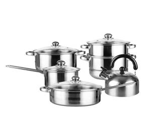 China Different lid kitchen food cooking pot combination cookware set with kettle factory