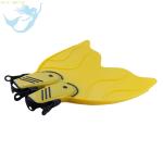 Blue And Yellow Plastic Mermaid Monofin , Mermaid Feet Fins Anti - Skidding