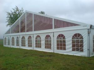 China White PVC Sidewall European Style Tents Aluminum Alloy Structure Party Canopy factory