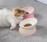 Anti Slip 16*7cm Adjustable Ergonomic Cat Feeder Bowls