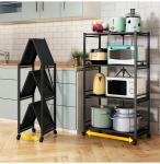 Floor 100kg Loading Five Storey Steel Kitchen Basket Rack