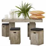 High Quality Sturdy GRC Tables Garden Concrete Furniture Table Sets In