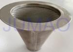 Conical Strainer Filter Element , Monel / Stainless Steel Sintered Cartridge