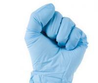 China Dental Offices Disposable Hand Gloves , Blue Biodegradable Medical Gloves factory