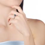 10x17mm 3.23g 925 Sterling Silver Rings Platinum Plated Star Diamond Ring SGS