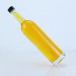 Custom Logo 700ml 750ml High Flint Round Shape Glass Bottle with Screw Top