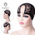 Not Slipping dia 21.1cm Mesh Dome Wig Cap Black Wig Cap Ultra Stretch