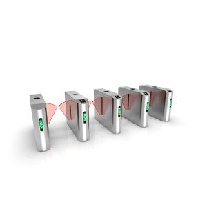 Smoothly Running Baffle Gate Turnstile Pedestrian Flap Barrier With BLDC Motor