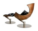 Hjellegjerde Lobster Fiberglass Arm Chair Leather Leisure Modern Design