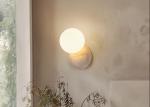 Yellow travertine wall lamp bedroom bedside living room background wall homestay