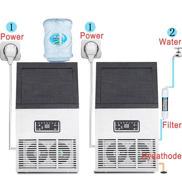 Private Mold Stainless Steel Automatic Countertop Ice Maker Machine for Business Home 400x432x803mm Capacity