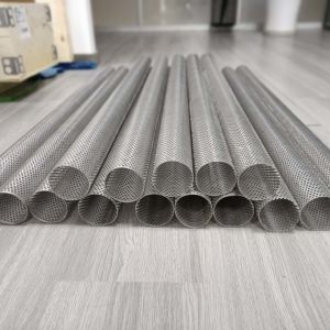 China Filter tube Stainless Steel Spiral Welded 304 Stainless Steel Perforated Pipes Porous Metal Mesh Screens Tube on sale
