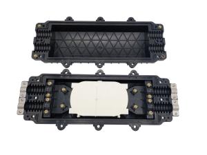 China ABS Inline Fiber Optic Splice Closure 144 Cores 2In 2Out Buried Aerial Manhole Enclosure factory