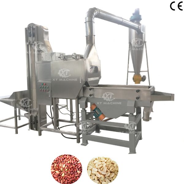 China Food Grade Automatic Peanut Blanching and Splitting Machine with Split Rate <15% for Industrial Use factory