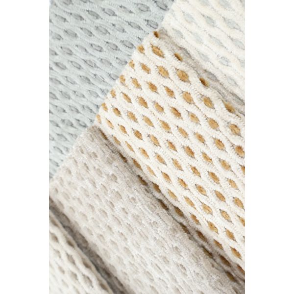 Honeycomb-shaped Cellular Chenille Upholstery Fabric with 142cm Width for Sofa and Home Textile