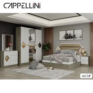 China Modern Design Bedroom Sets Furniture MDF Board Glass High Grade Accessories factory