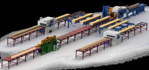 China Woodworking Multi Rip Saw Round Log Multi Blades Ripsaw Machine Production Line factory