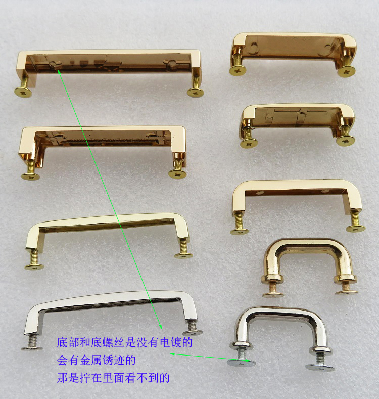 SGS Suspended Metal Bag Handles Durable Arch Bridge Handbag Hardware Tearproof