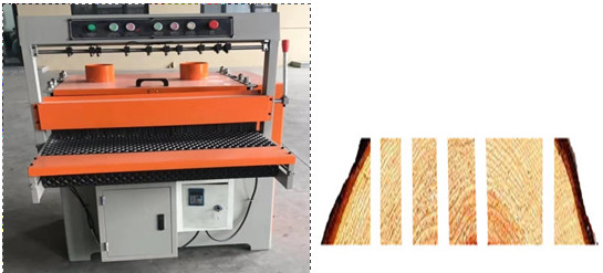 Double Spindle Multiple Blades Rip Saw, Multi RipSaw Production Line for Round log Cutting
