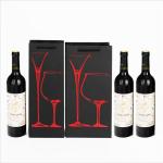 Single Pack Wine Bottle Packaging Black Paper Bags with Custom Logo and Hot Foil