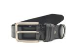 BRACHI Single Prong Buckle Mens Casual Leather Belt / Jeans Black Belt