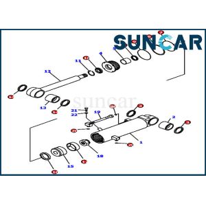China D41E6T Komatsu 7079841060 Ripper Oil Seal Kits Cylinder Repair Kit For Bulldozer Inner Parts factory
