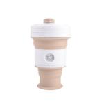 550ml 18oz Collapsible Silicone Coffee Cup Silicone Household Products White