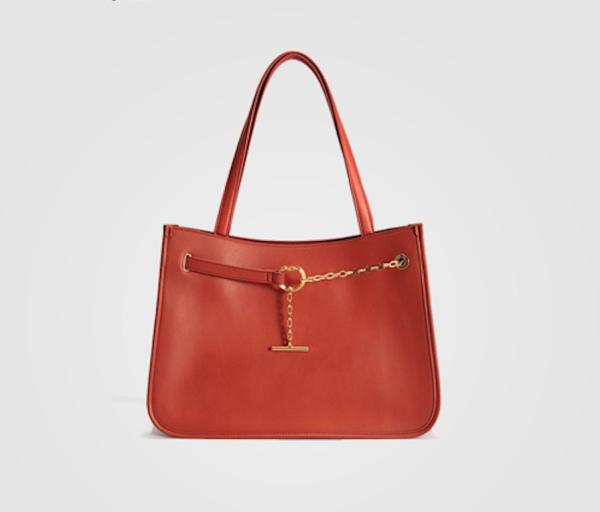 New Womens Leather Bag Original Retro Thread OT Chain Picture Hand Bag Large