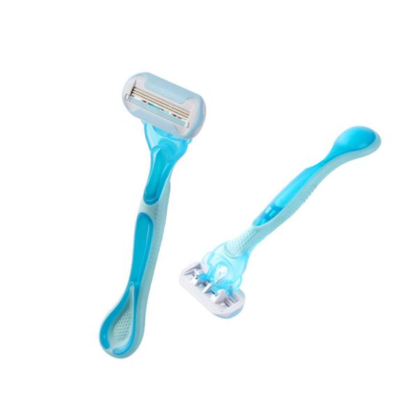 Triple Blade Women'S Disposable Razors Applying Advanced Blades Coating