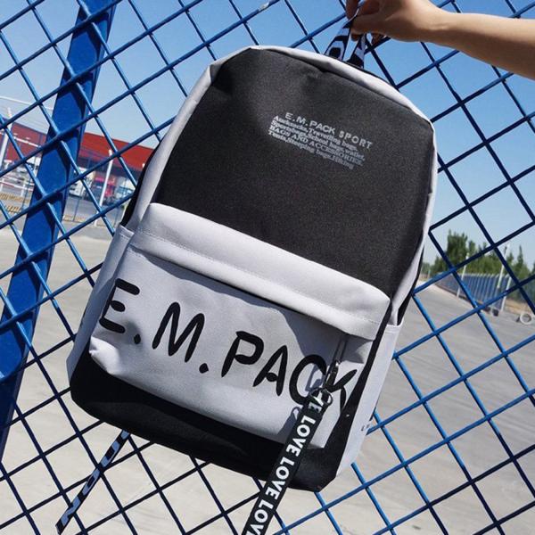 New nylon monogram printed backpack fashion trend European and American style