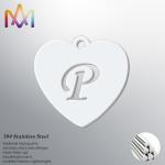 Plating SS304 26 Capital Letter Pendant For DIY Bracelet