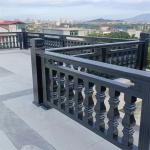 U Channel Black Tempered Aluminum Glass Railing Safety Mounted Balustrade
