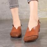 S516 Single shoes 2020 spring retro leather casual handmade leather stitching