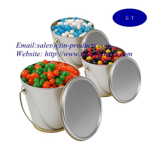 metal bucket, tin bucket , for food tin pail with handle ,metal bucket with