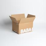 Square White Ink Kraft Corrugated Box , Kraft Box Mailers For Lightweight Goods