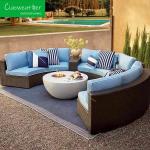 Garden Sofa Set for Modern Outdoor Furniture Resort Beach Hotel Restaurant Round