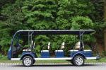 Mini Electric Golf Carts 14 Passengers Electric Sightseeing Car Blue Color