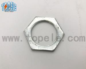 China 20MM / 25MM / 32MM BS Standard Conduit Pipe Fittings Of Steel Hexagon Locknut factory