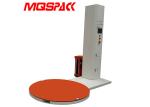 White And Orange Semi Automatic Pallet Pre Stretch Wrapping Machine