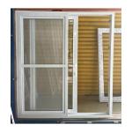 White PVC UPVC Patio Sliding Door Exterior With Mosquito Net