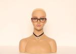 W14.6" Pvc Mannequin Head With Shoulders African American Face