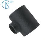 Black Color HDPE Socket Fusion Fittings Reducing Tee PE100 PN16 SDR11