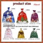 Gift Bags,Assorted Size Christmas Gift Bags With Tags,Christmas Drawstring Gift