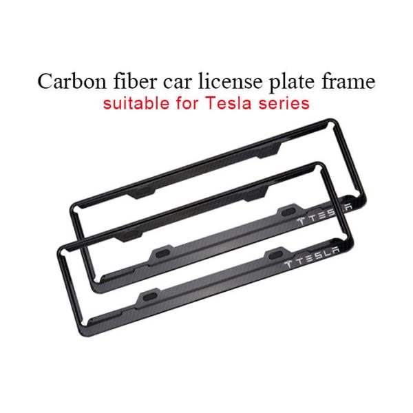 China Rust Resistant Tesla Carbon Fiber License Plate Frame factory