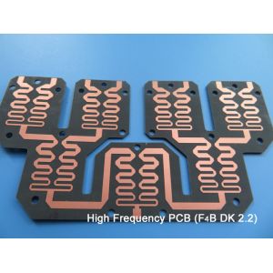 China PTFE High Frequency PCB On DK2.2 Dual Layer Cheap RF PTFE PCB for Couplers on sale