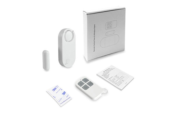 White 2*AAA Battery Door Security Alarms Remote Control Anti Theft