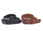 Casual 40mm Mens Braided Leather Belt For Jeans